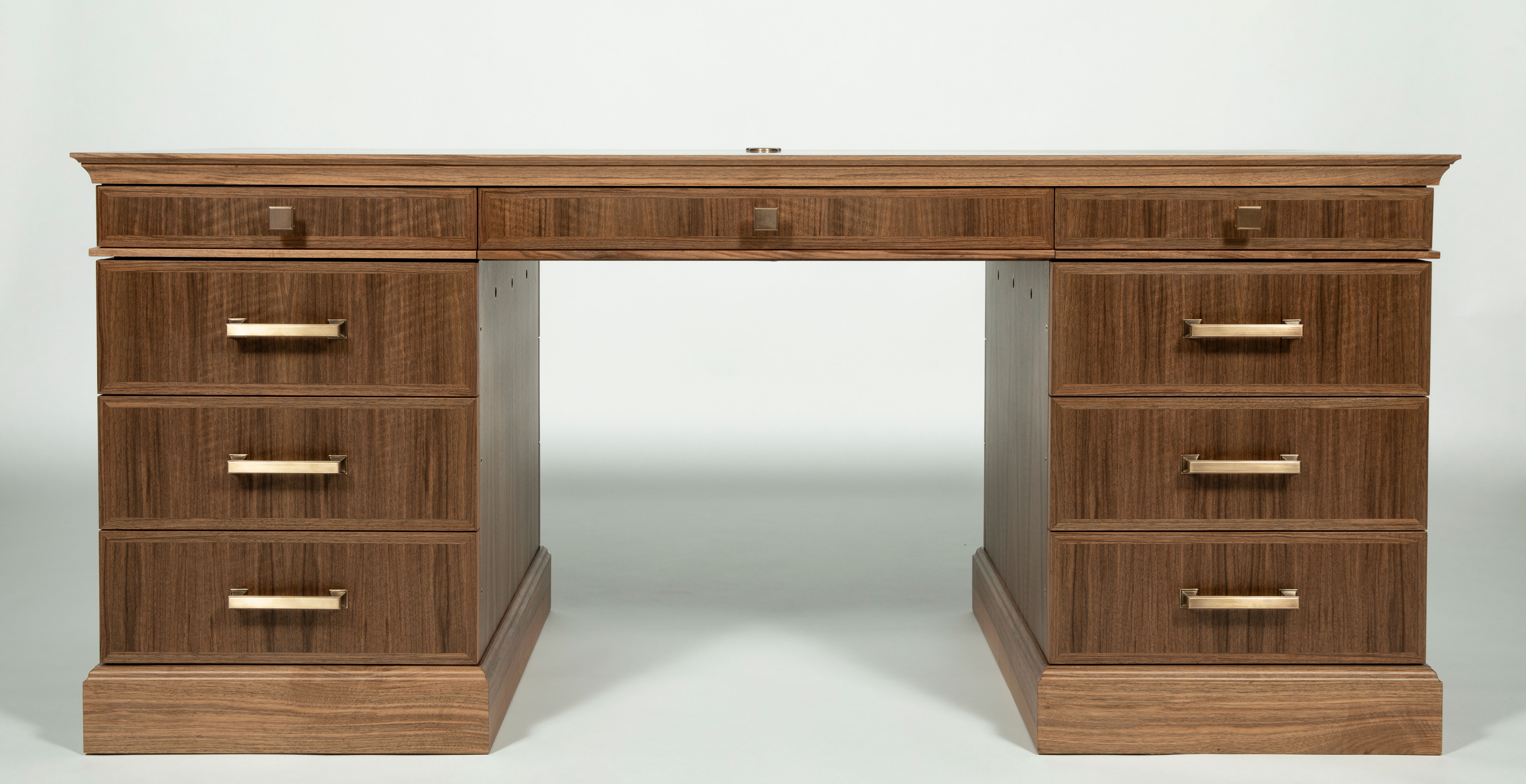 Burr Walnut Rise and Fall Partners Desk (Philipps)